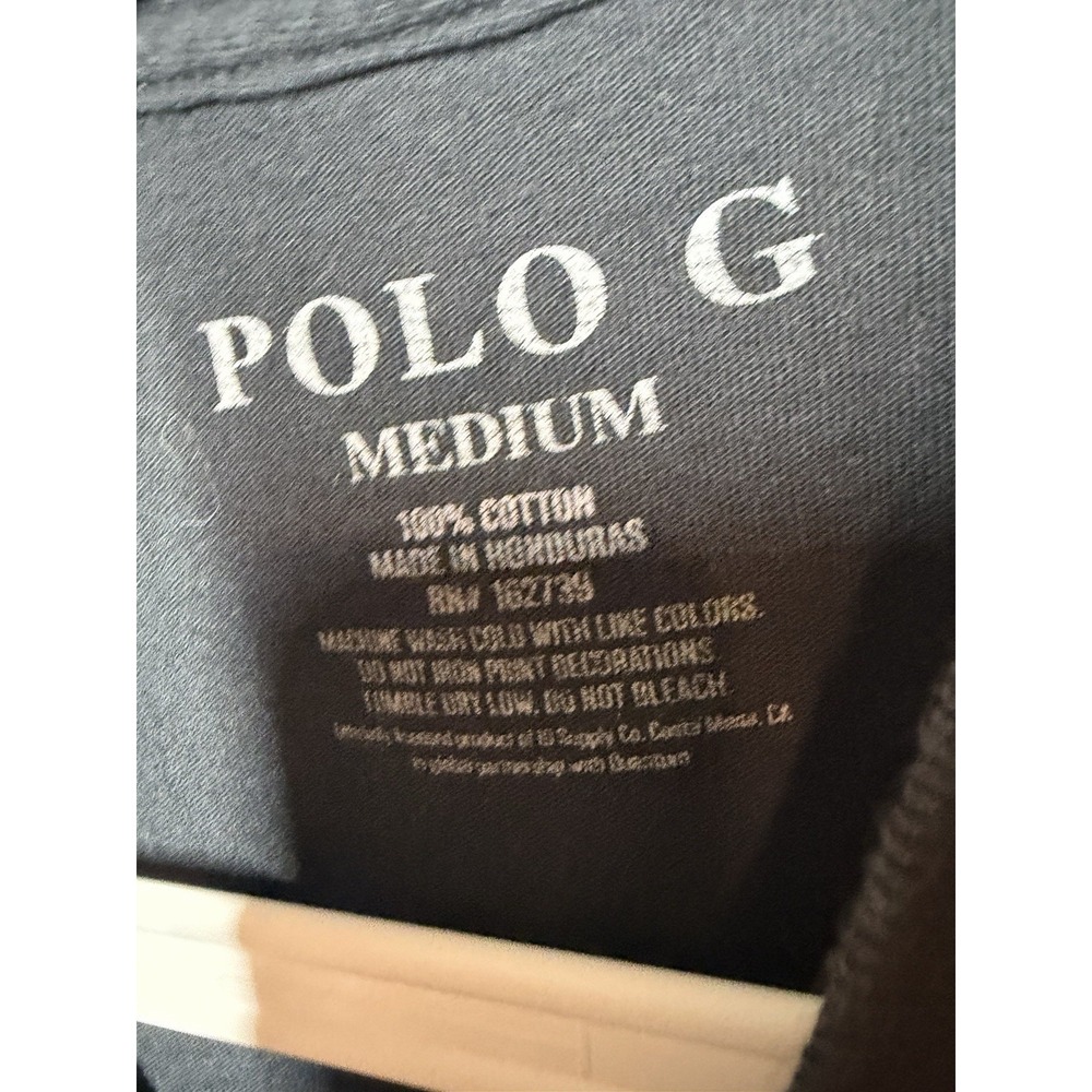 Polo G Men's Graphic Tee The Goat Capalot M Black Cotton Knit Crew Neck - Picture 2 of 3
